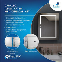 Croydex Caballo 20 in. x 26 in. Illuminated Medicine Cabinet
