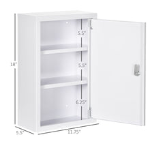 kleankin Wall Medicine Cabinet with Lock, White
