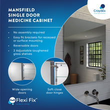 Croydex Mansfield 24 in. x 30 in.  Medicine Cabinet