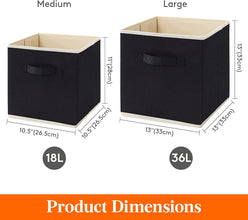 Lifewit Collapsible Storage Cubes 13 inch Foldable Fabric Bins