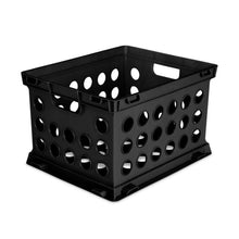 Sterilite Heavy Duty File Crate Plastic Storage Bin, Black