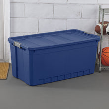 Sterilite 50 Gallon Plastic Stacker Tote, Stadium Blue, Adult, 2 Piece