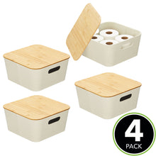 mDesign Fabric Basket with Lid - 10