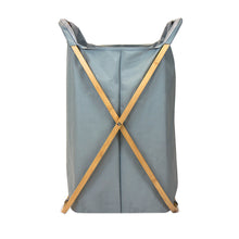 Oceanstar Bamboo Folding X-Frame Laundry Hamper Sorter