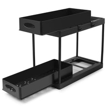 Pull Out Under Sink Cabinet Organizer, 2-Tier Sliding Storage Drawer Basket Organizer