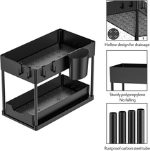 1 Pack Under Sink Organizers and Storage Pull Out Sliding Drawer， 2 Tier Multi-Purpose Kitchen Under the Sink Organizer