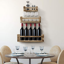 Sorbus Floating Shelves - Rustic Floating Book Shelves Wall Mount Wooden Hanging Ledge Storage Shelf Organizer