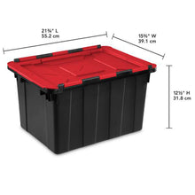 Sterilite 12 Gallon/45 Liter Hinged Lid Industrial Tote (6 Pack) | 14619006
