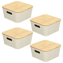mDesign Fabric Basket with Lid - 10