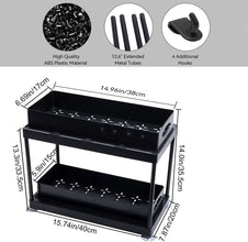 Pull Out Under Sink Cabinet Organizer, 2-Tier Sliding Storage Drawer Basket Organizer
