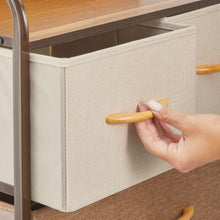 mDesign Dresser Storage Furniture Organizer - Multi-Color/Espresso Brown