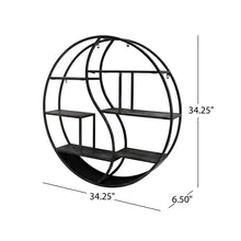 Aitkin Industrial Hanging Circular Wall Shelf