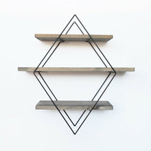 Alyssa Handmade Solid Wood Metal Wire Wall Shelf
