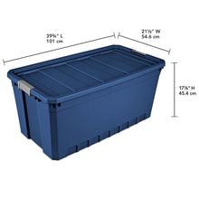 Sterilite 50 Gallon Plastic Stacker Tote, Stadium Blue, Adult, 2 Piece