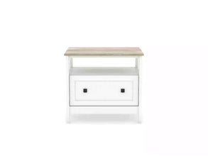 Sauder August Hill Open Shelf Lateral File Cabinet, Soft White