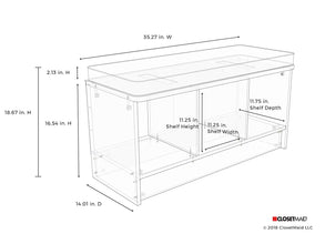 ClosetMaid 3-Cube Entryway Storage Bench, White