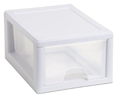 sterilite corp. 20518006 sterilite stackable storage drawer 12 7/8" d x 8 7/8" w x 6" h