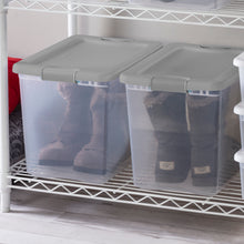 Sterilite Set of (2) 25 Qt. Latching Boxes Plastic, Titanium
