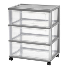 IRIS USA, 3 Drawer Wide Chest, Gray