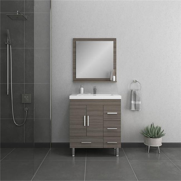 Alya Bath AT-30-M-G 30 in. Ripley Bathroom Mirror&#44; Gray