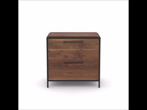 Sauder Nova Loft 2-Drawer Lateral File Cabinet in Grand Walnut