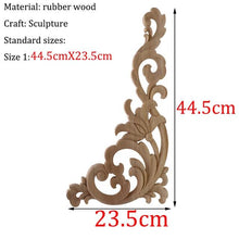Style Wooden  Applique Decorative Antique Flower