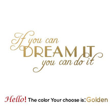 Large Quotes Motivating Dream Phrases Wall Sticker