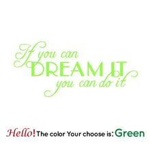Large Quotes Motivating Dream Phrases Wall Sticker