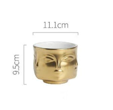 Man Face Flower Ceramic Vase