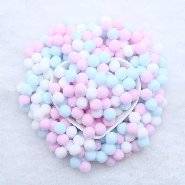 400 Pcs/ Bag Multi Colors 10mm Pompoms Balls